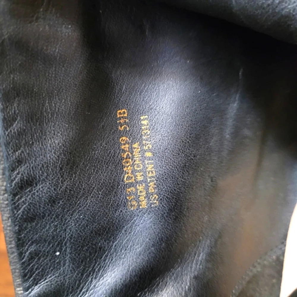 Cole Haan Cassidy Bootie Black Gold Metallic Leather Nike Air Technology 5.5B